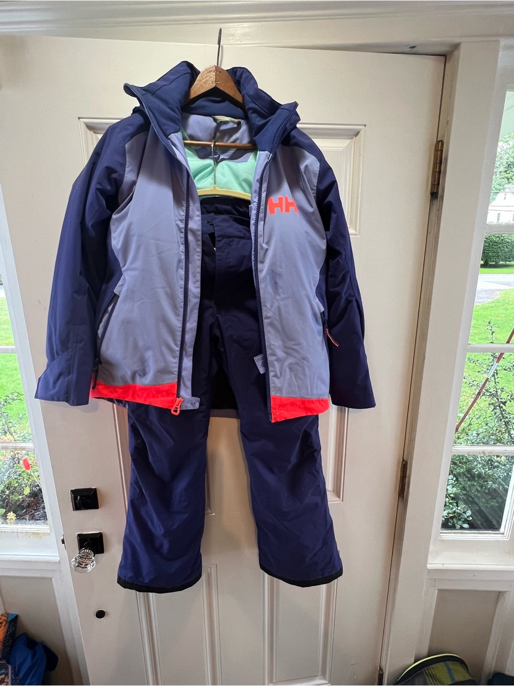 Helly Hansen Kids Plum & Lavender Ski Jacket and Matching Ski Pants